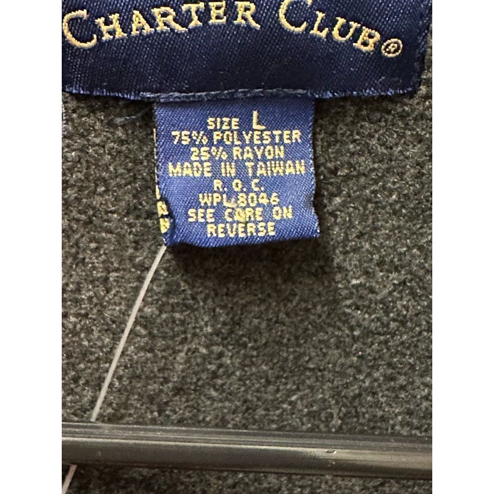 Charter Club Fleece Vest Burgundy Large - Picture 2 of 6